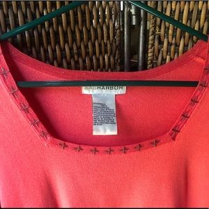 Women’s Sag Harbor Knit Top Blouse Size Medium GUC